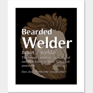 Bearded Welder Definition Noun - Funny Welding Posters and Art